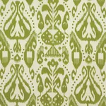 KIVA EMBROIDERED IKAT Fabric – GRASS | Schumacher | Wallpape KIVA EMBROIDERED IKAT fabric GRASS color by Schumacher