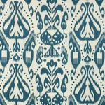 KIVA EMBROIDERED IKAT Fabric – LAPIS | Schumacher | Wallpape KIVA EMBROIDERED IKAT fabric LAPIS color by Schumacher