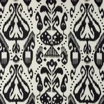 KIVA EMBROIDERED IKAT Fabric – RAVEN | Schumacher | Wallpape KIVA EMBROIDERED IKAT fabric RAVEN color by Schumacher