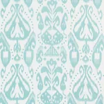 KIVA EMBROIDERED IKAT Fabric – SKY | Schumacher | Wallpaper KIVA EMBROIDERED IKAT fabric SKY color by Schumacher