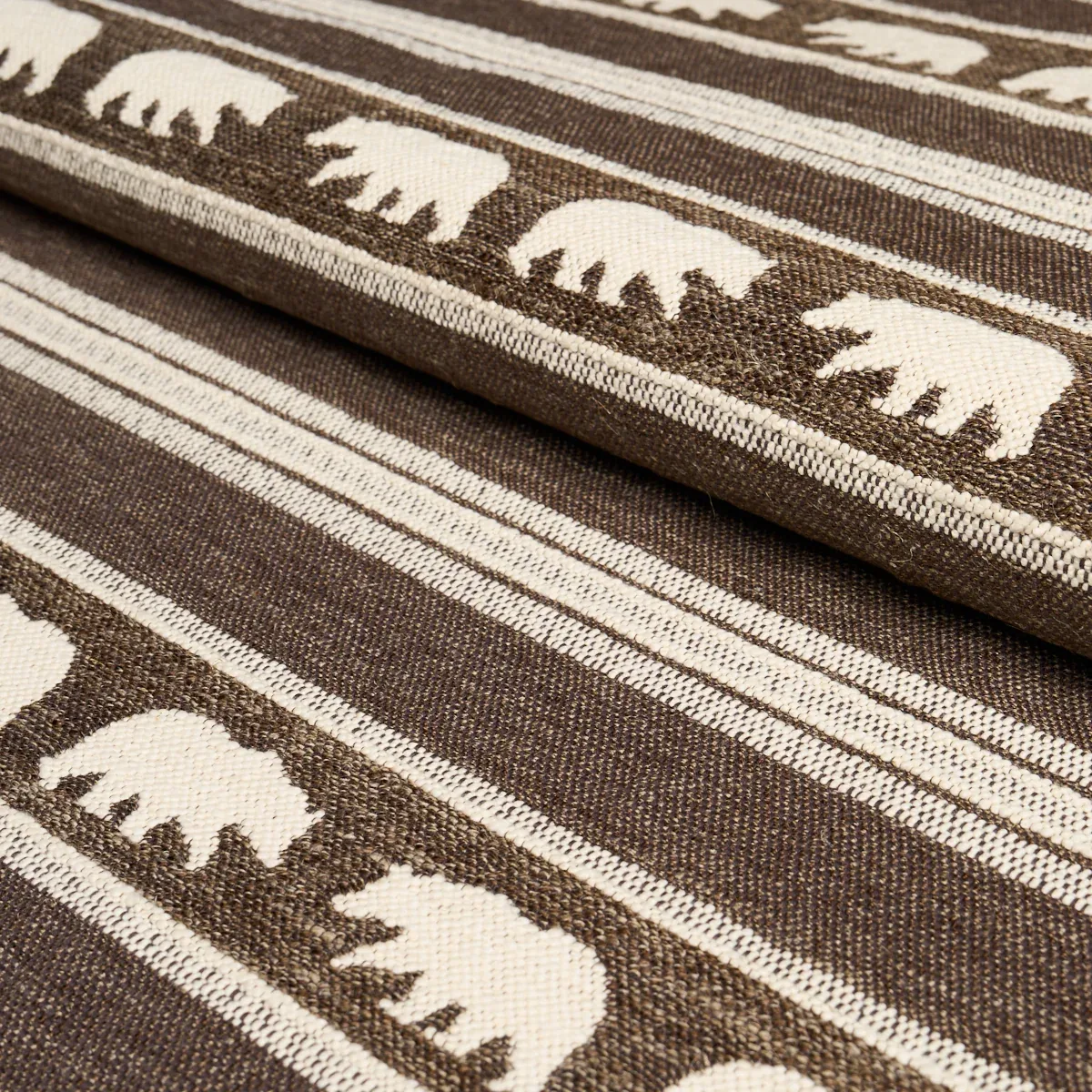KODA STRIPE Fabric – COFFEE | Schumacher | Wallpaper Twins KODA STRIPE fabric COFFEE color by Schumacher