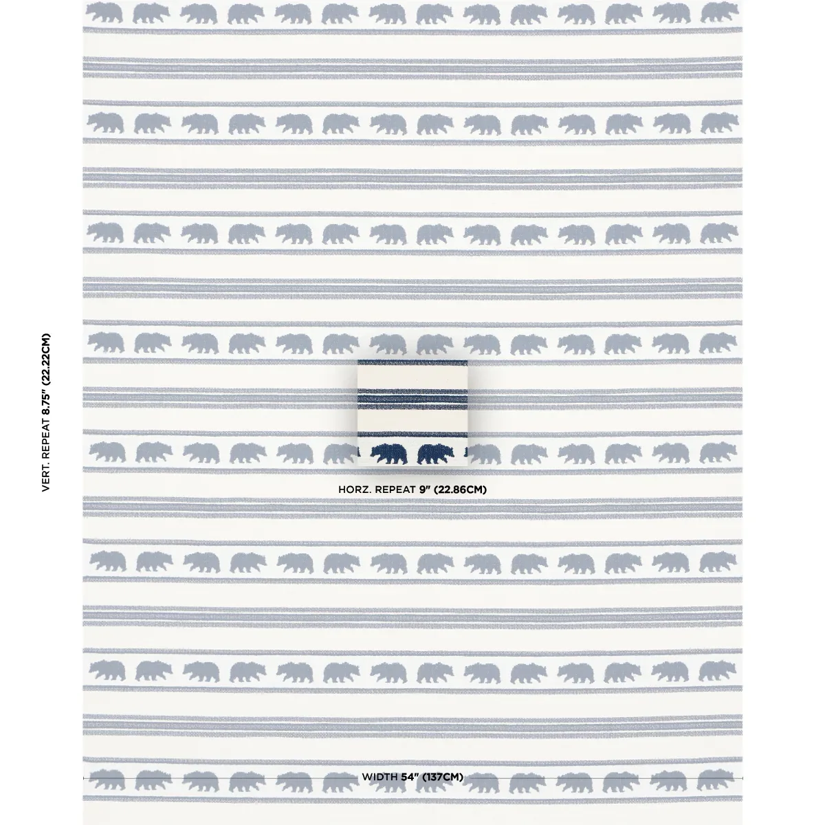KODA STRIPE Fabric – INDIGO | Schumacher | Wallpaper Twins KODA STRIPE fabric INDIGO color by Schumacher
