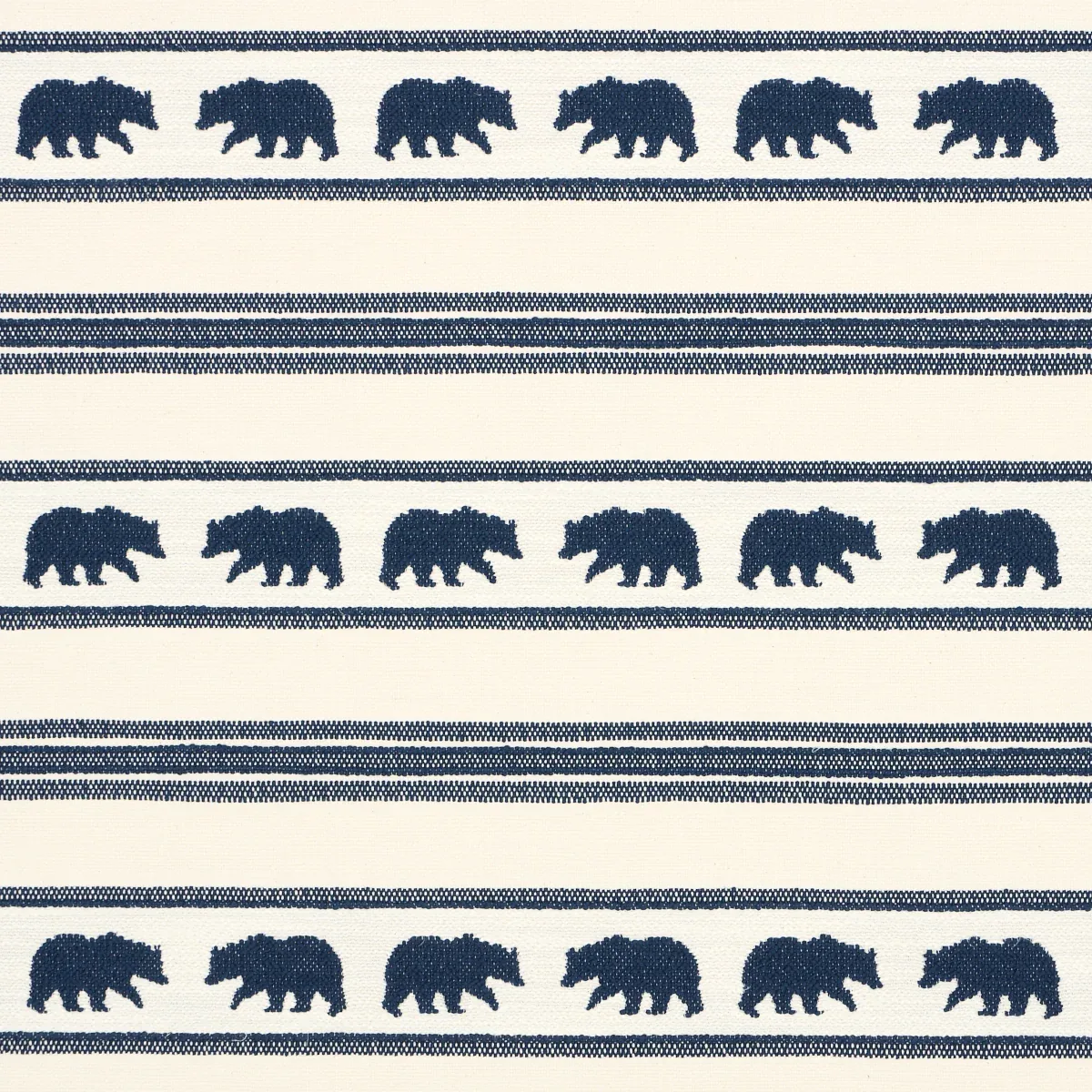 KODA STRIPE fabric INDIGO color by Schumacher