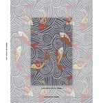 KOI FISH Fabric – INDIGO | Schumacher | Wallpaper Twins KOI FISH fabric INDIGO color by Schumacher