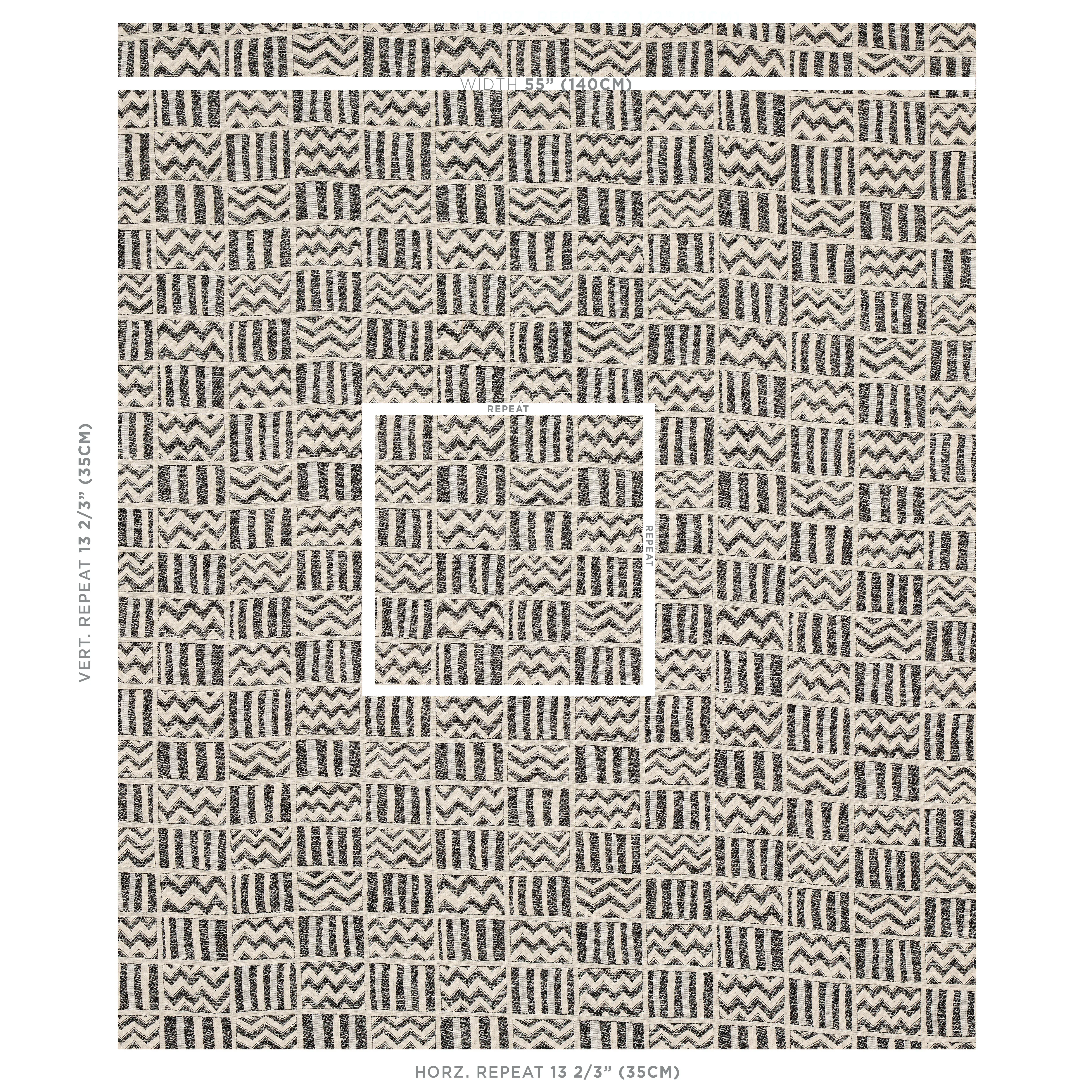 KUDU Fabric – BLACK | Schumacher | Wallpaper Twins KUDU fabric BLACK color by Schumacher