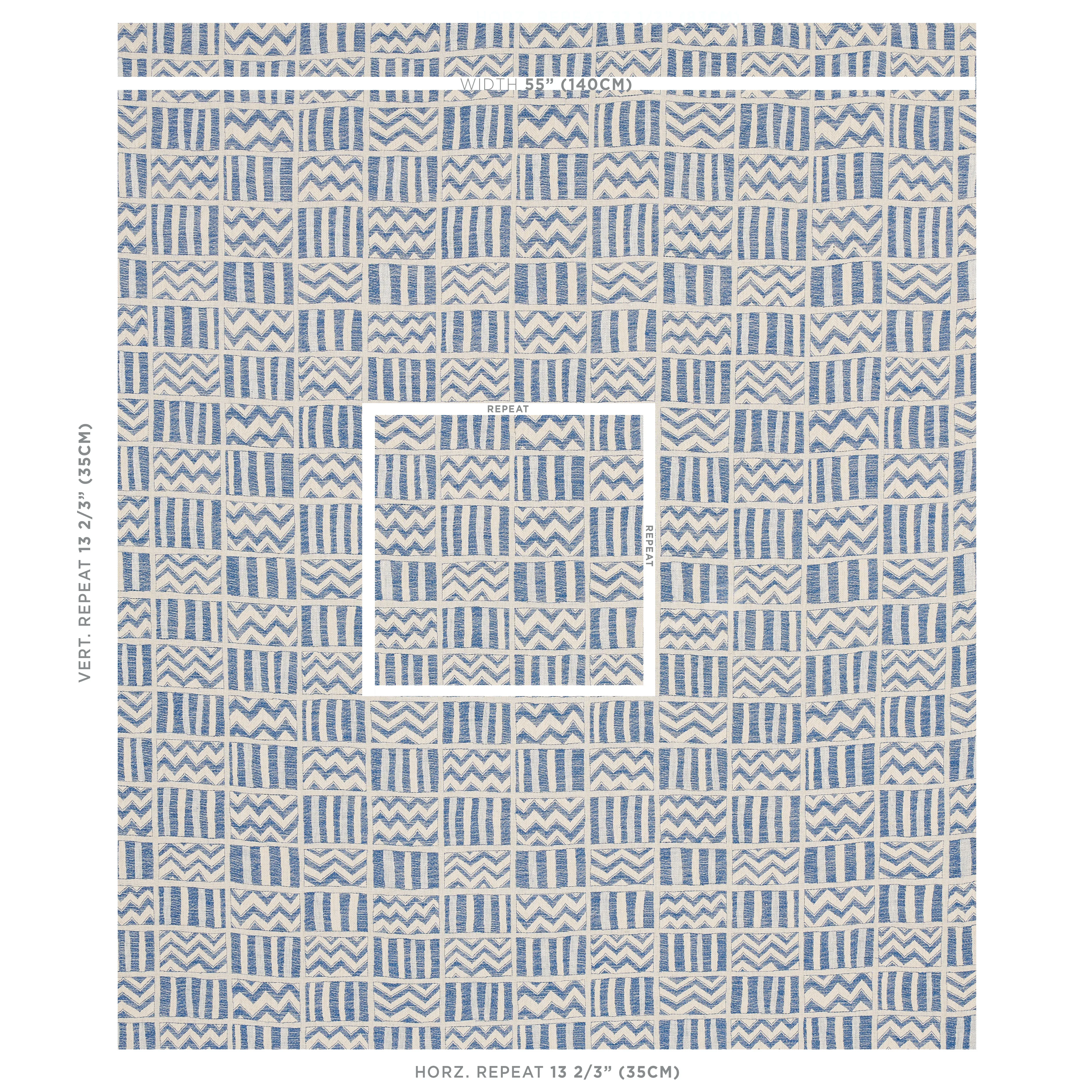 KUDU Fabric – BLUE | Schumacher | Wallpaper Twins KUDU fabric BLUE color by Schumacher