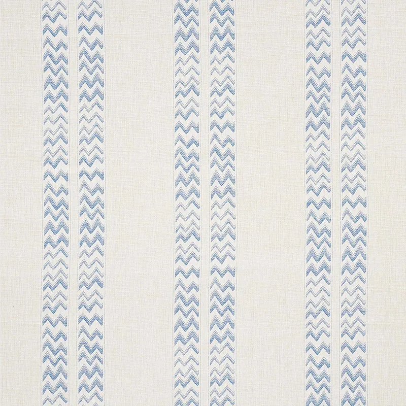 KUDU STRIPE fabric BLUE color by Schumacher