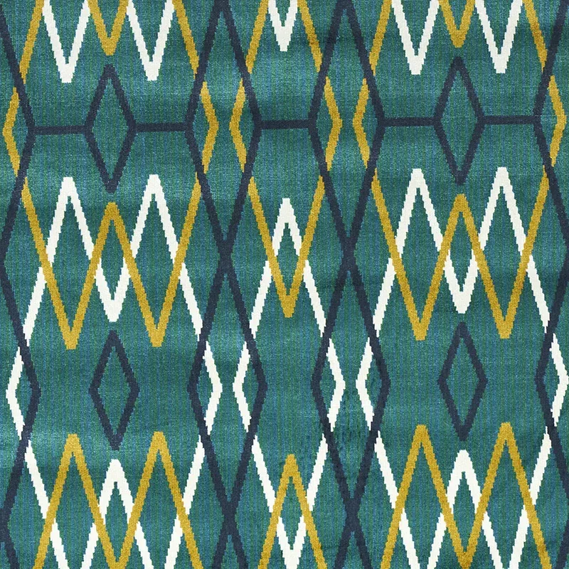 KYOTO TRELLIS fabric EMERALD color by Schumacher
