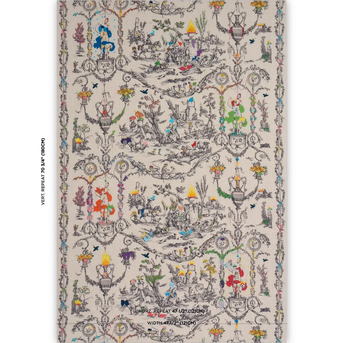 LA LIBERTE AMERICAINE TOILE Fabric – MULTIVERSE | Schumacher LA LIBERTE AMERICAINE TOILE fabric MULTIVERSE color by Schumacher