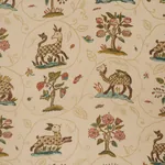 LA MENAGERIE Fabric – CREAM | Schumacher | Wallpaper Twins LA MENAGERIE fabric CREAM color by Schumacher