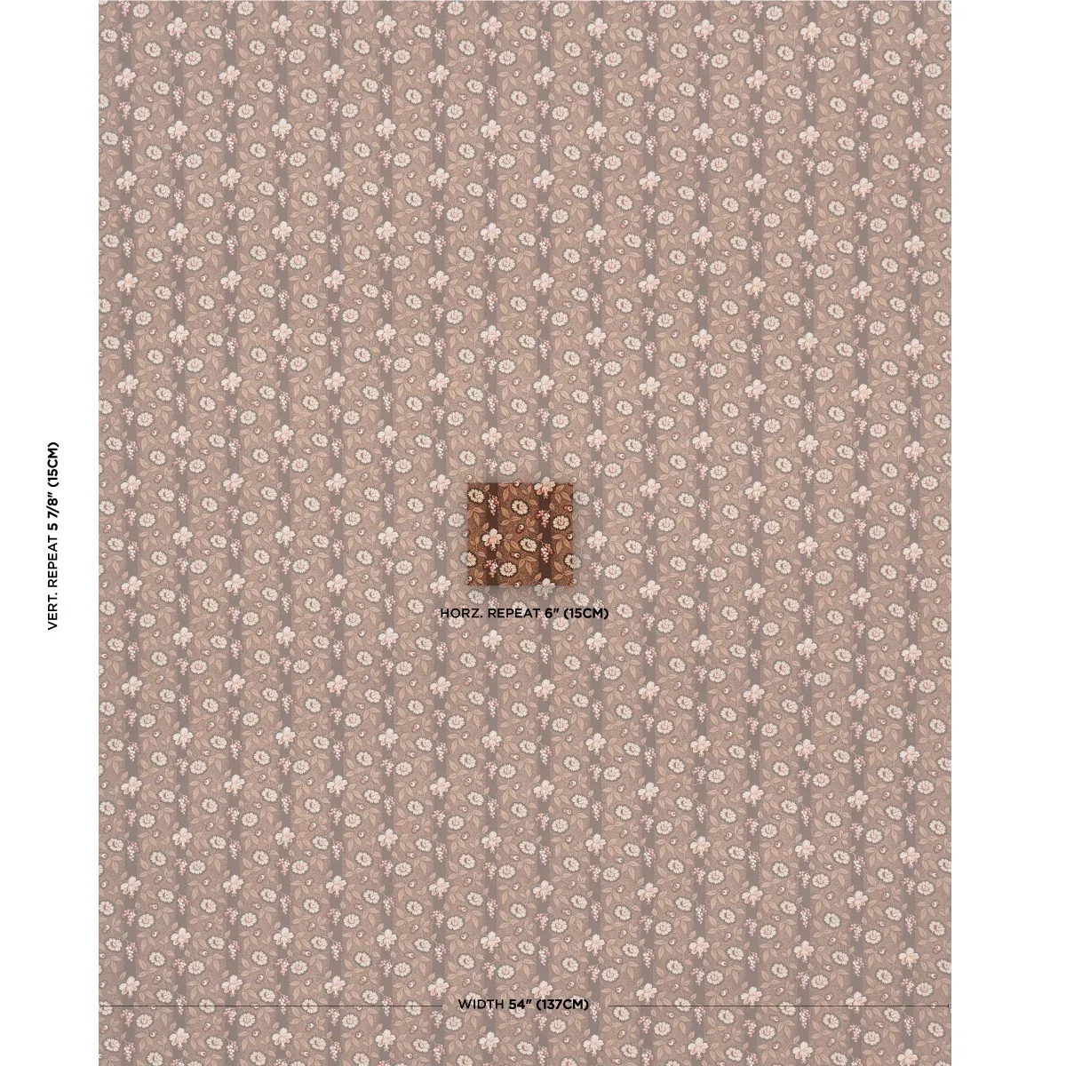 LA RUE STRIPE fabric COGNAC color by Schumacher