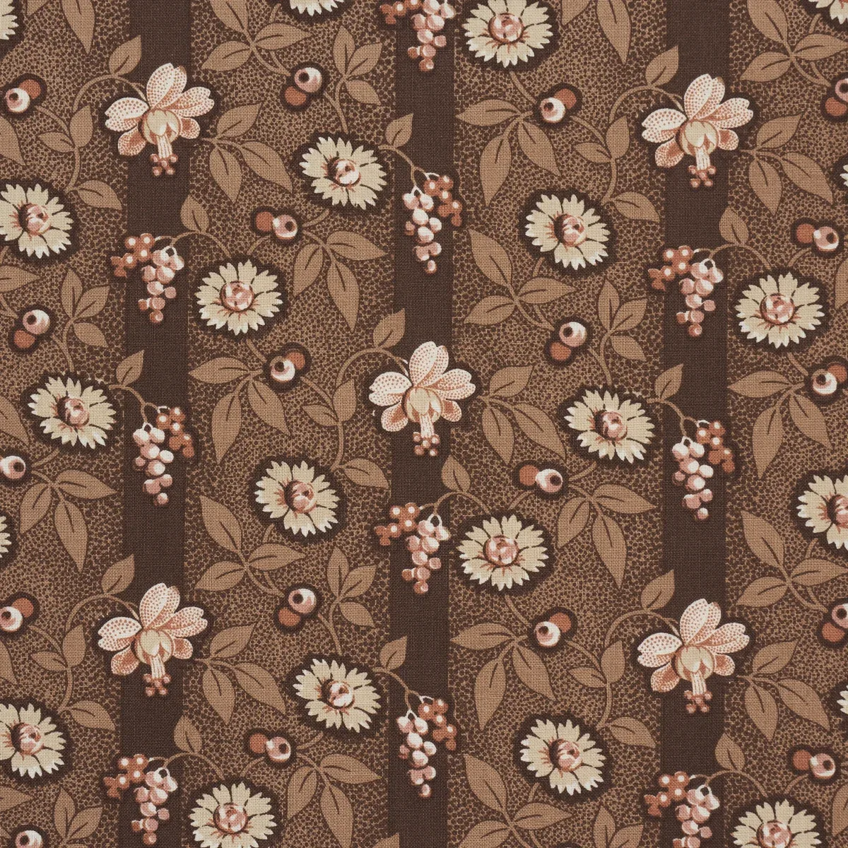 LA RUE STRIPE fabric COGNAC color by Schumacher