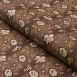LA RUE STRIPE fabric COGNAC color by Schumacher