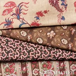 LA RUE STRIPE fabric COGNAC color by Schumacher