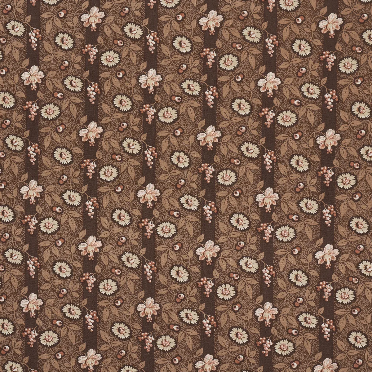 LA RUE STRIPE fabric COGNAC color by Schumacher