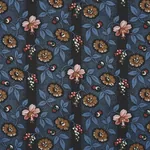 LA RUE STRIPE fabric MIDNIGHT color by Schumacher