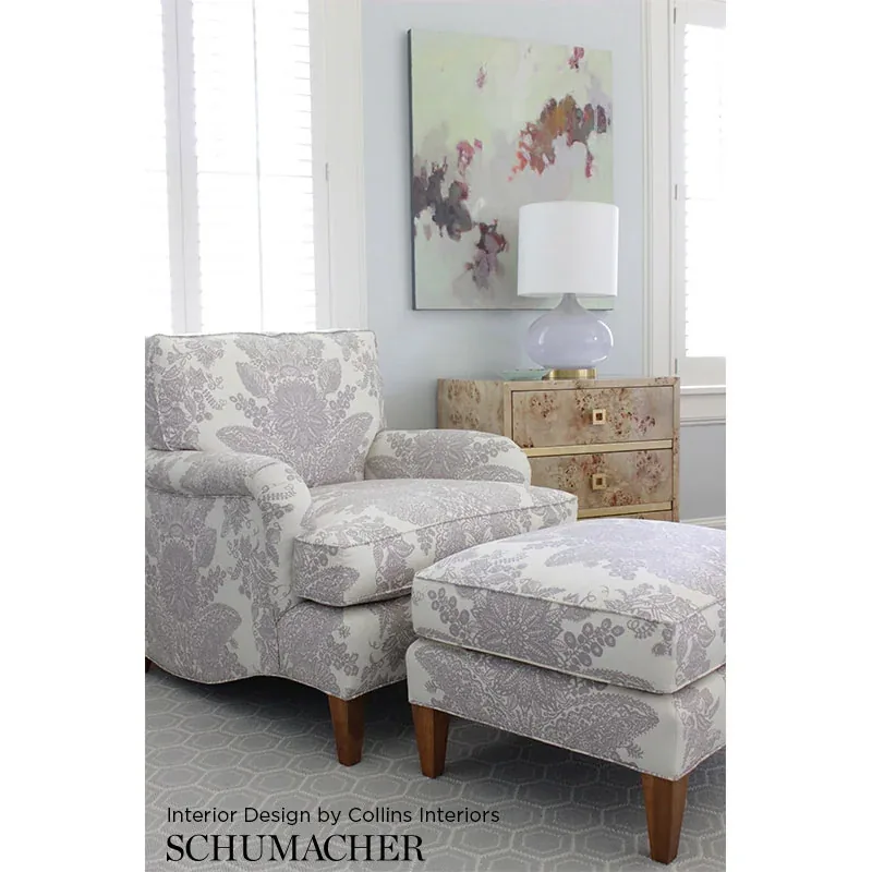 LACE Fabric – ORCHID | Schumacher | Wallpaper Twins LACE fabric ORCHID color by Schumacher