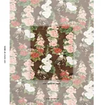 LADY HOLLYHOCK Fabric – BROWN | Schumacher | Wallpaper Twins LADY HOLLYHOCK fabric BROWN color by Schumacher