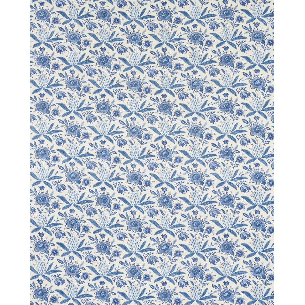 LAFAYETTE BOTANICAL fabric CORNFLOWER color by Schumacher