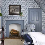 LAFAYETTE BOTANICAL fabric CORNFLOWER color by Schumacher