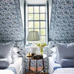 LAFAYETTE BOTANICAL fabric CORNFLOWER color by Schumacher