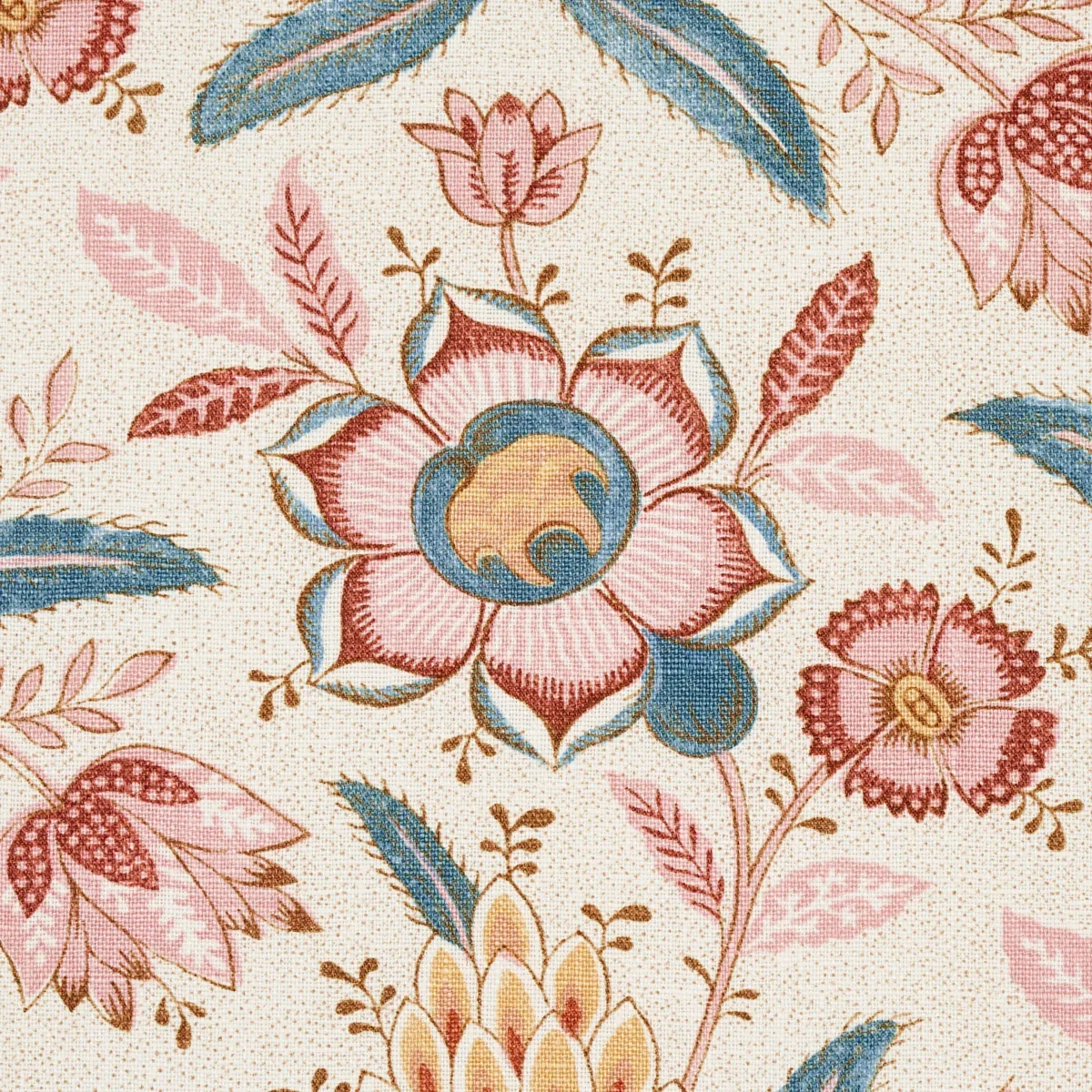 LAFAYETTE BOTANICAL fabric ROSSO ANTICO color by Schumacher