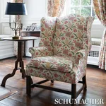 LAFAYETTE BOTANICAL fabric ROSSO ANTICO color by Schumacher