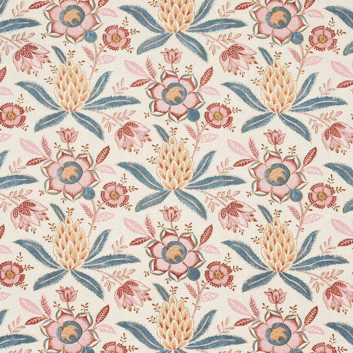 LAFAYETTE BOTANICAL fabric ROSSO ANTICO color by Schumacher