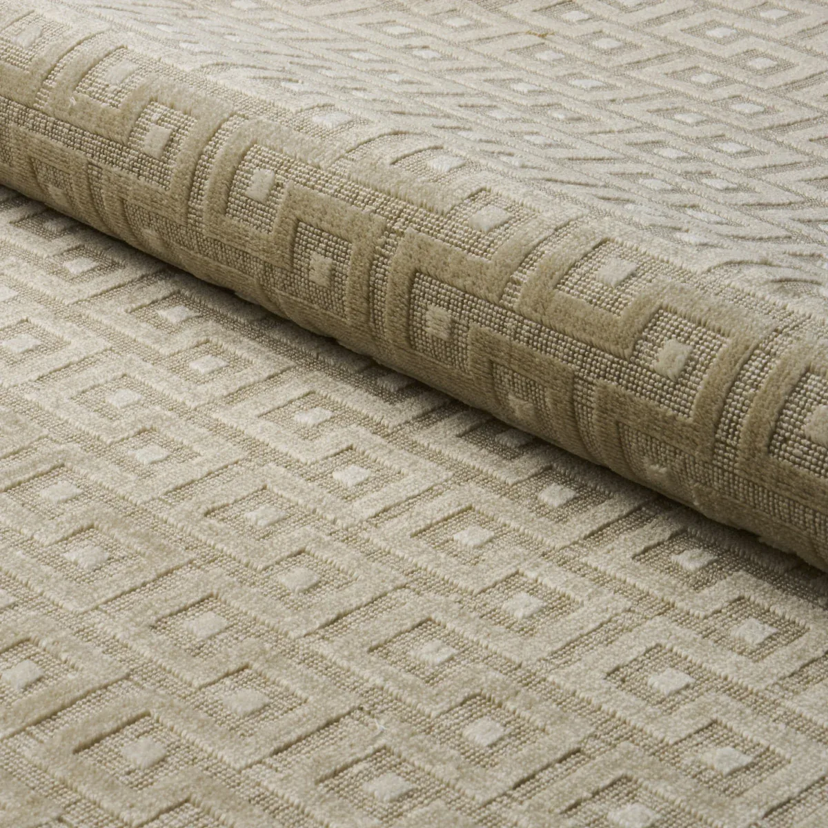 LALANO LINEN VELVET fabric NATURAL color by Schumacher