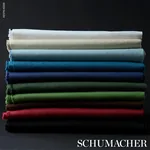 LANGE GLAZED LINEN fabric IVORY color by Schumacher