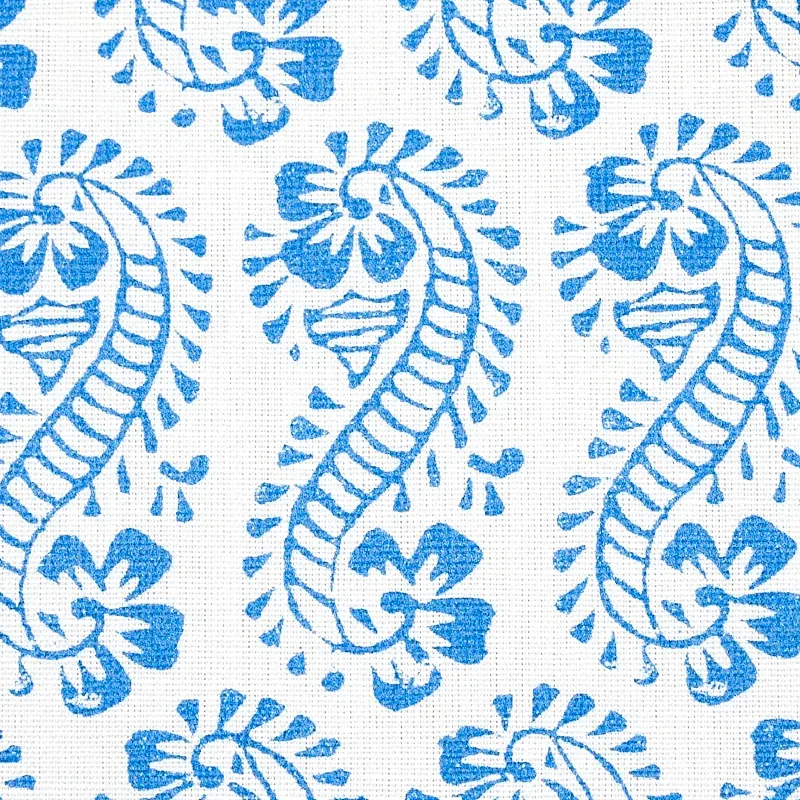 Lani Fabric – BLUE | Schumacher | Wallpaper Twins Lani fabric BLUE color by Schumacher