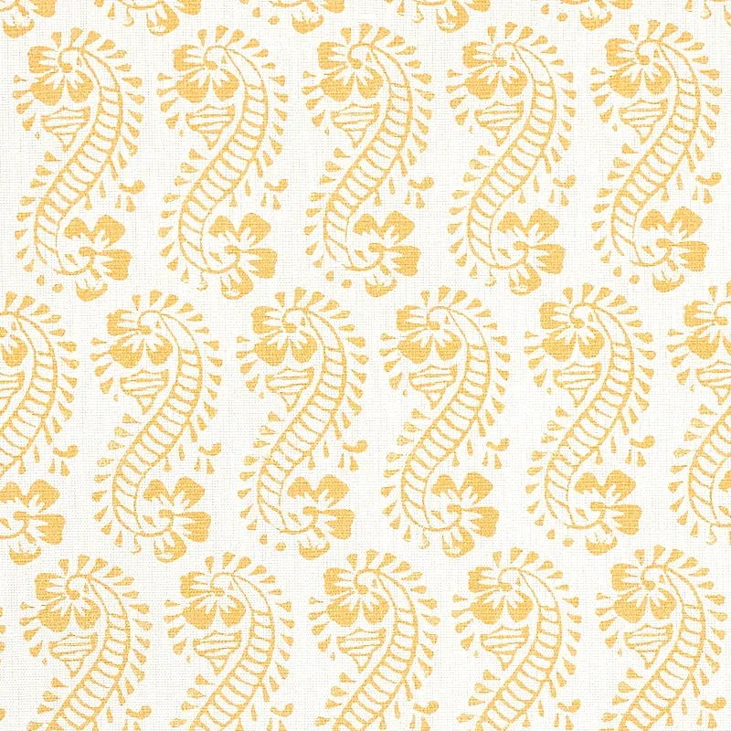 Lani Fabric – GOLD | Schumacher | Wallpaper Twins Lani fabric GOLD color by Schumacher
