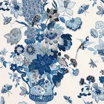 LANSDALE BOUQUET fabric PORCELAIN color by Schumacher
