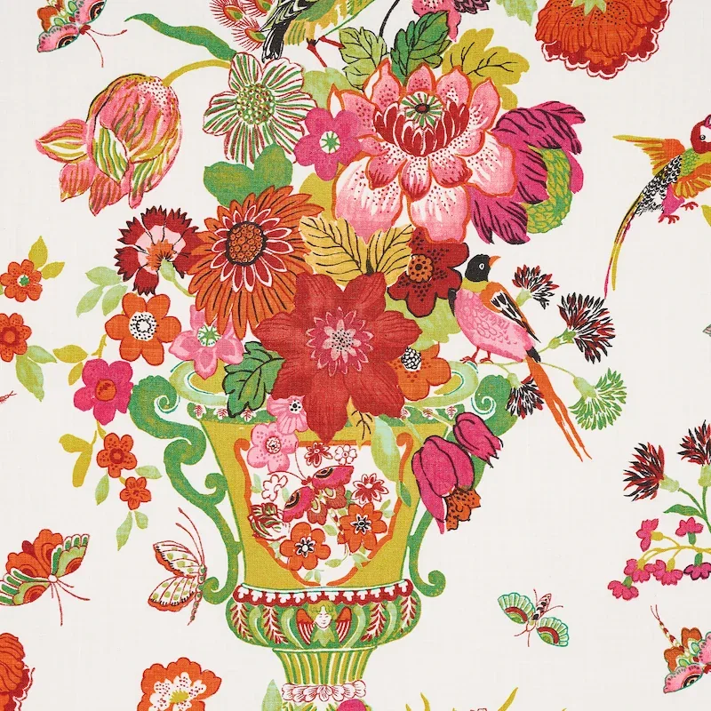 LANSDALE BOUQUET fabric SUMMER color by Schumacher