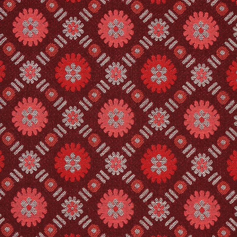 LARISSA fabric BURGUNDY color by Schumacher
