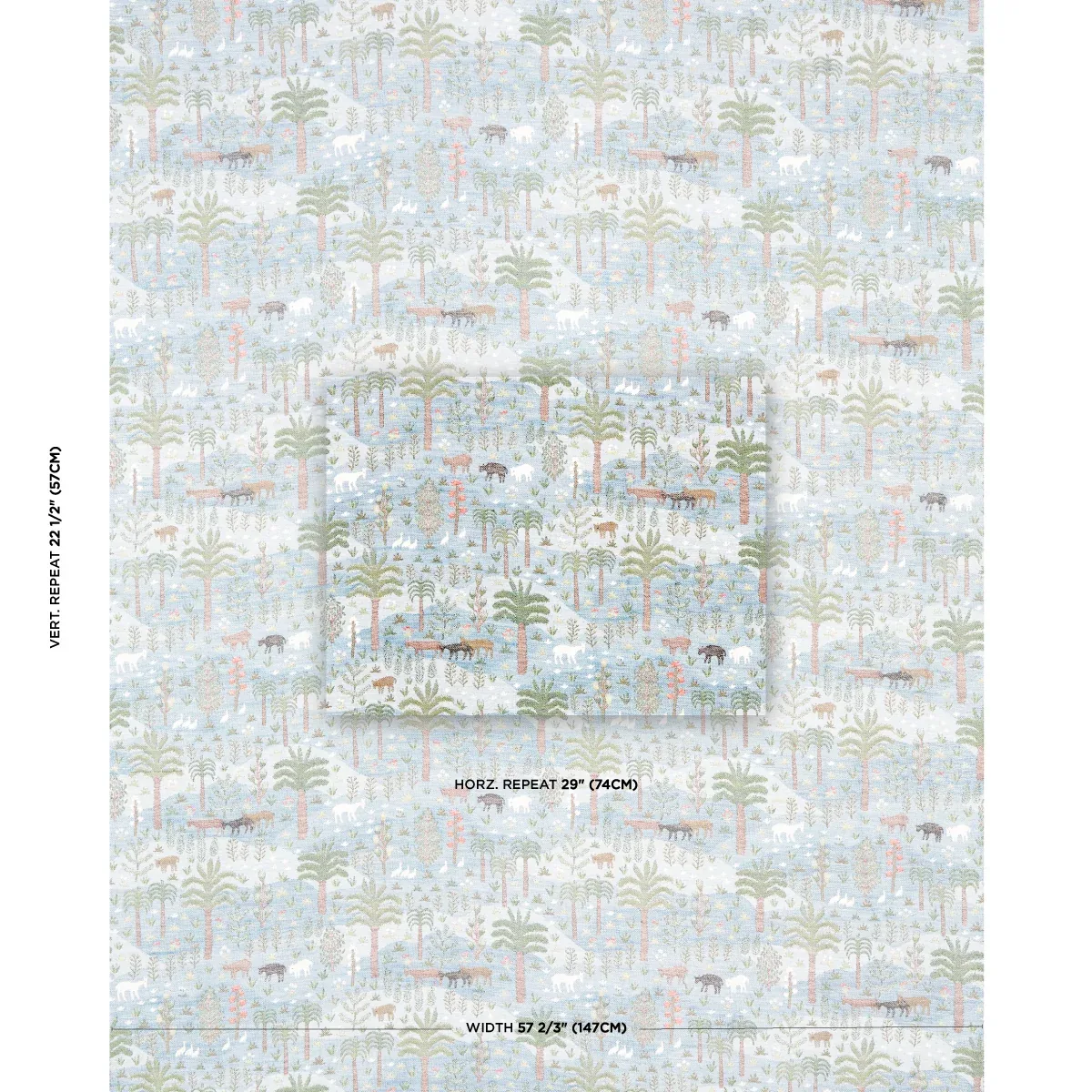 LAS COLINAS SCENIC TAPESTRY Fabric – BLUE | Schumacher | Wal LAS COLINAS SCENIC TAPESTRY fabric BLUE color by Schumacher