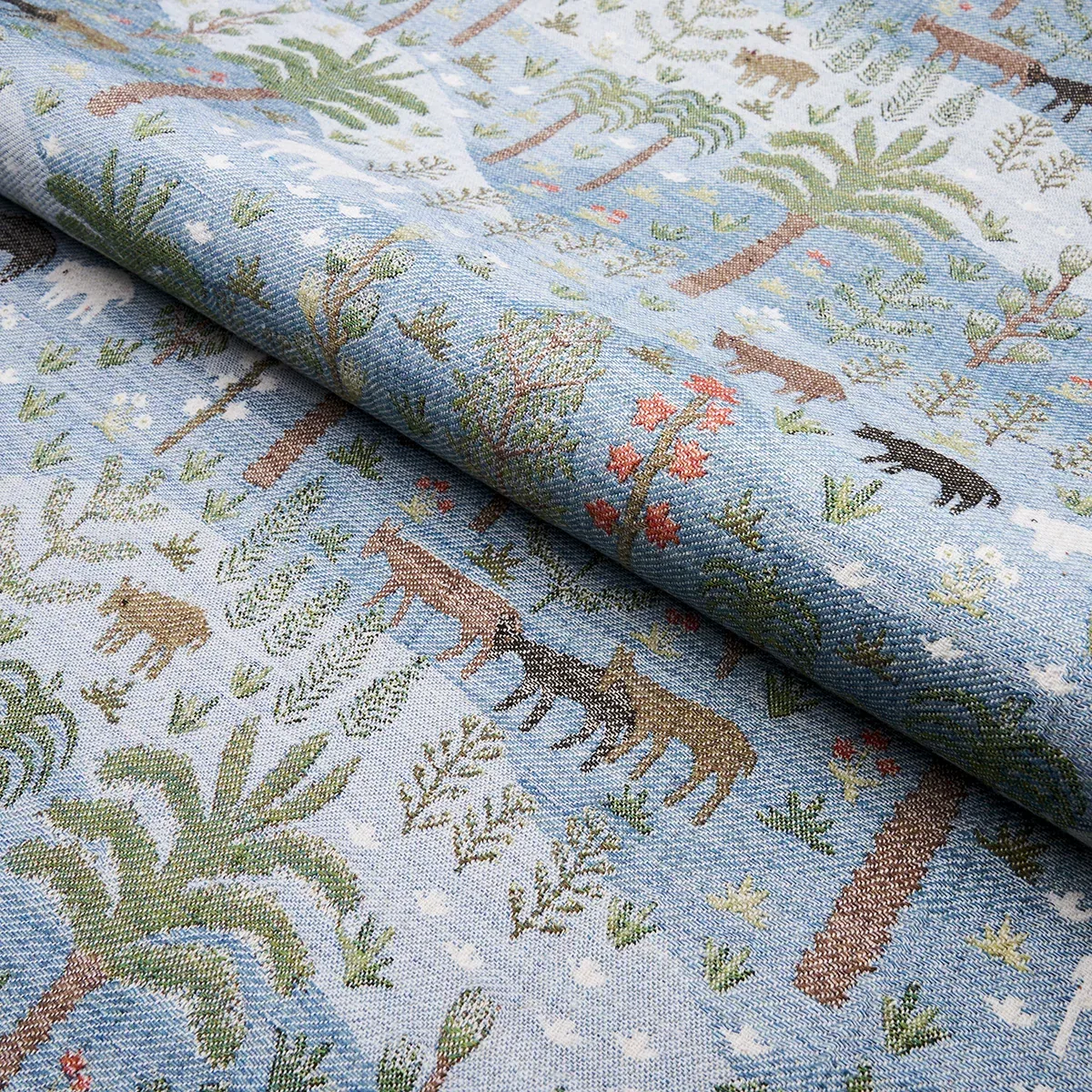 LAS COLINAS SCENIC TAPESTRY Fabric – BLUE | Schumacher | Wal LAS COLINAS SCENIC TAPESTRY fabric BLUE color by Schumacher