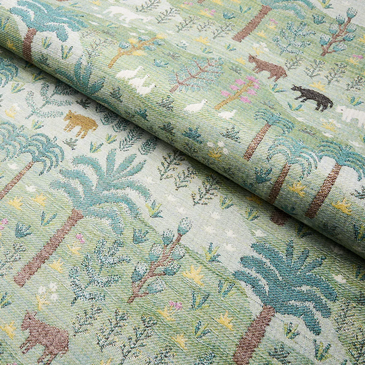 LAS COLINAS SCENIC TAPESTRY Fabric – GREEN | Schumacher | Wa LAS COLINAS SCENIC TAPESTRY fabric GREEN color by Schumacher