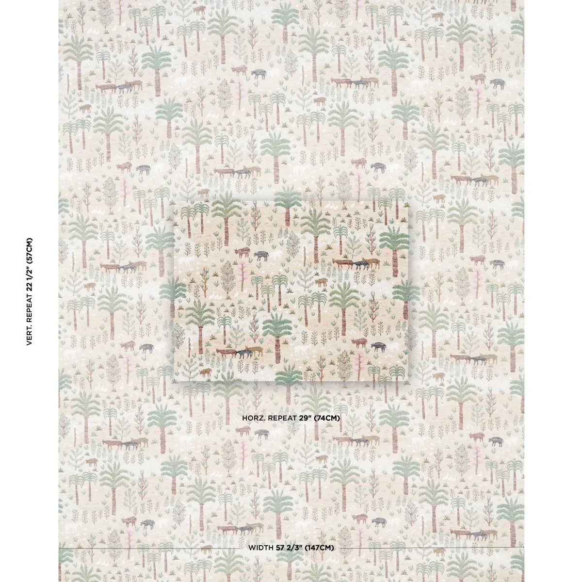 LAS COLINAS SCENIC TAPESTRY Fabric – NATURAL | Schumacher | LAS COLINAS SCENIC TAPESTRY fabric NATURAL color by Schumacher
