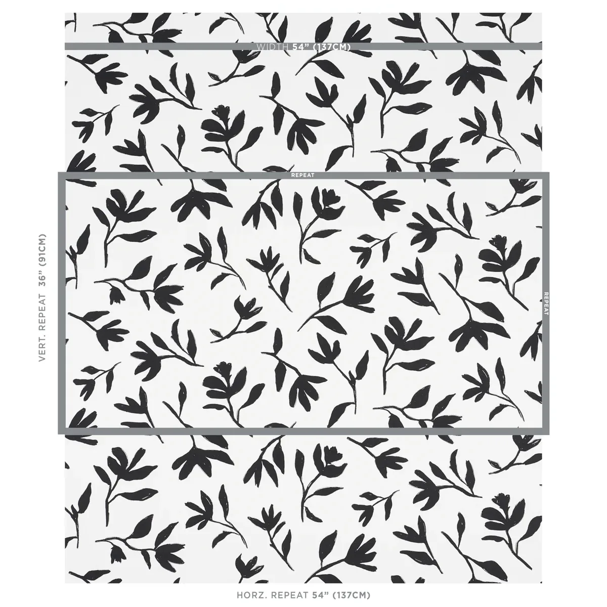 LAUREL fabric BLACK color by Schumacher