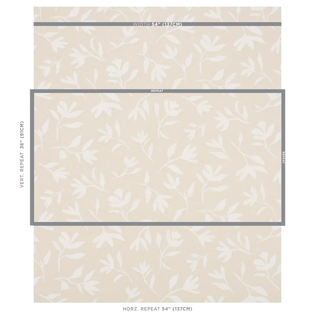 LAUREL Fabric – WHITE ON UNBLEACHED | Schumacher | Wallpaper LAUREL fabric WHITE ON UNBLEACHED color by Schumacher