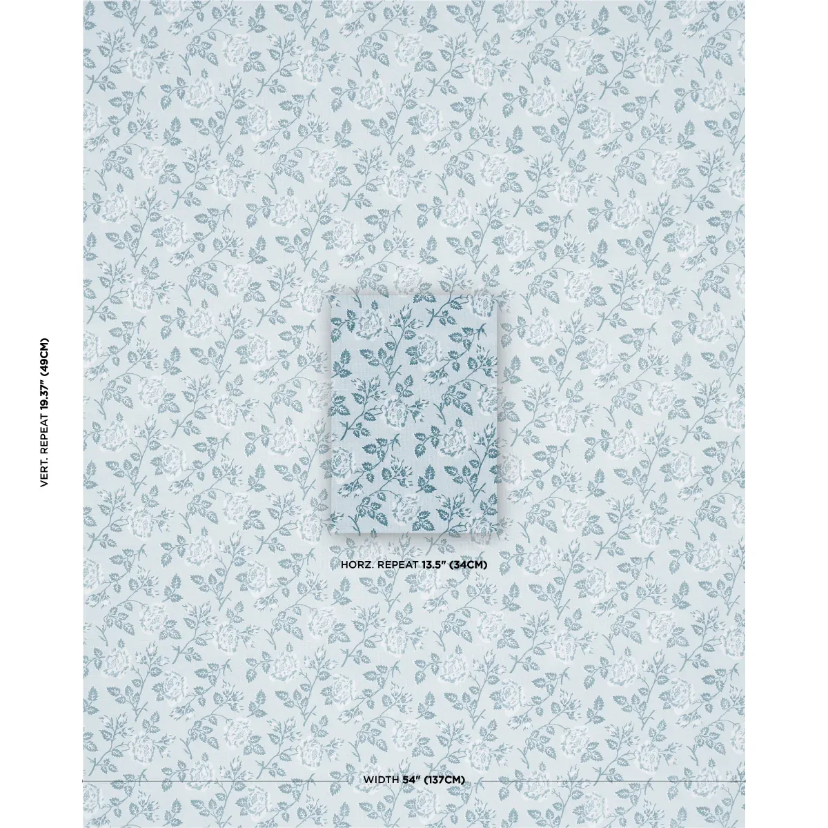 LAVINIA fabric BLUE color by Schumacher