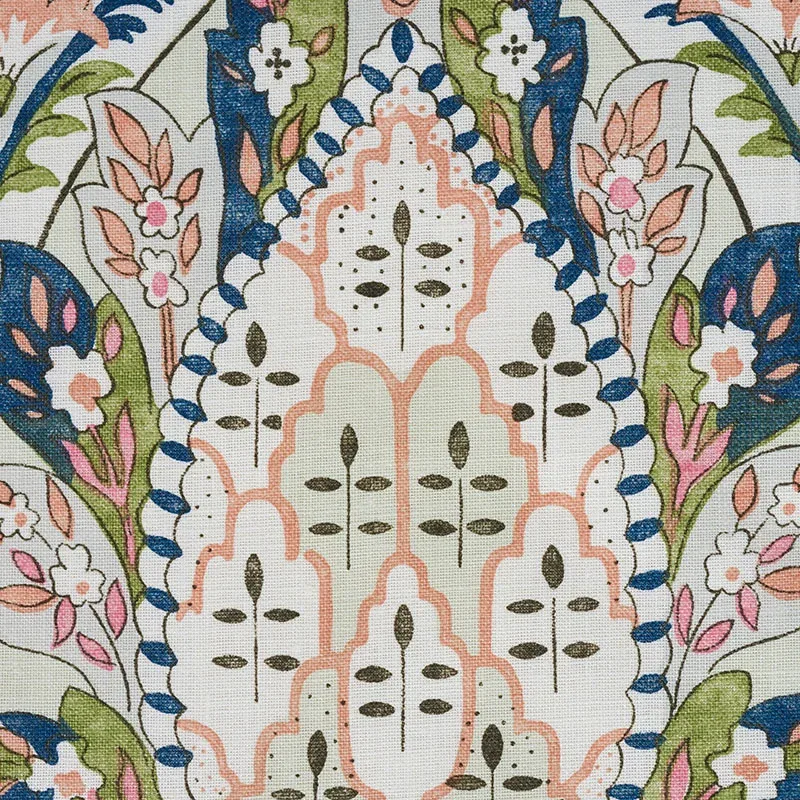 LAYLA PAISLEY Fabric – MULTI | Schumacher | Wallpaper Twins LAYLA PAISLEY fabric MULTI color by Schumacher