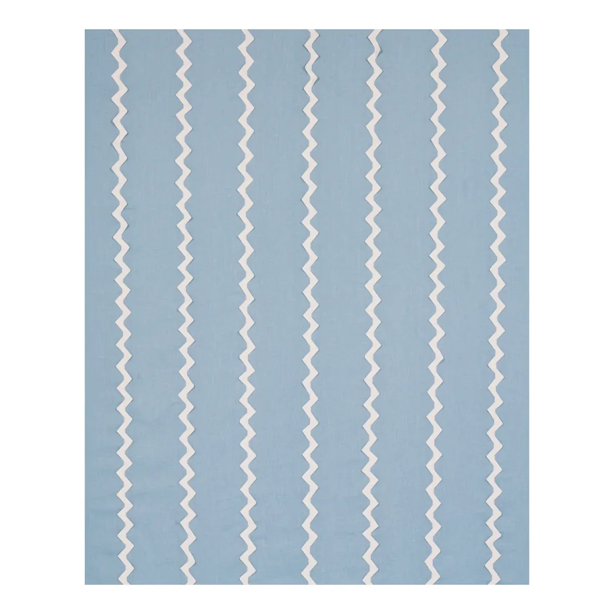 LAZARE APPLIQUÉ fabric IVORY ON CHAMBRAY color by Schumacher