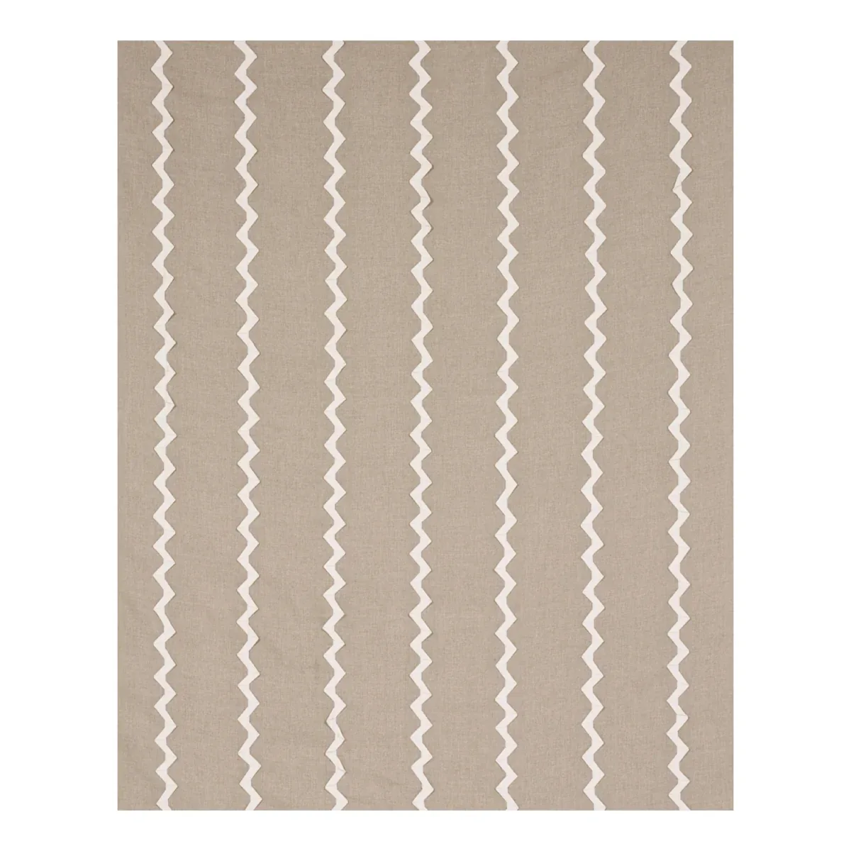 LAZARE APPLIQUÉ fabric IVORY ON NATURAL color by Schumacher