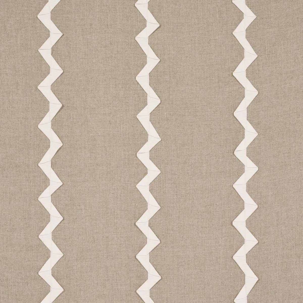 LAZARE APPLIQUÉ fabric IVORY ON NATURAL color by Schumacher