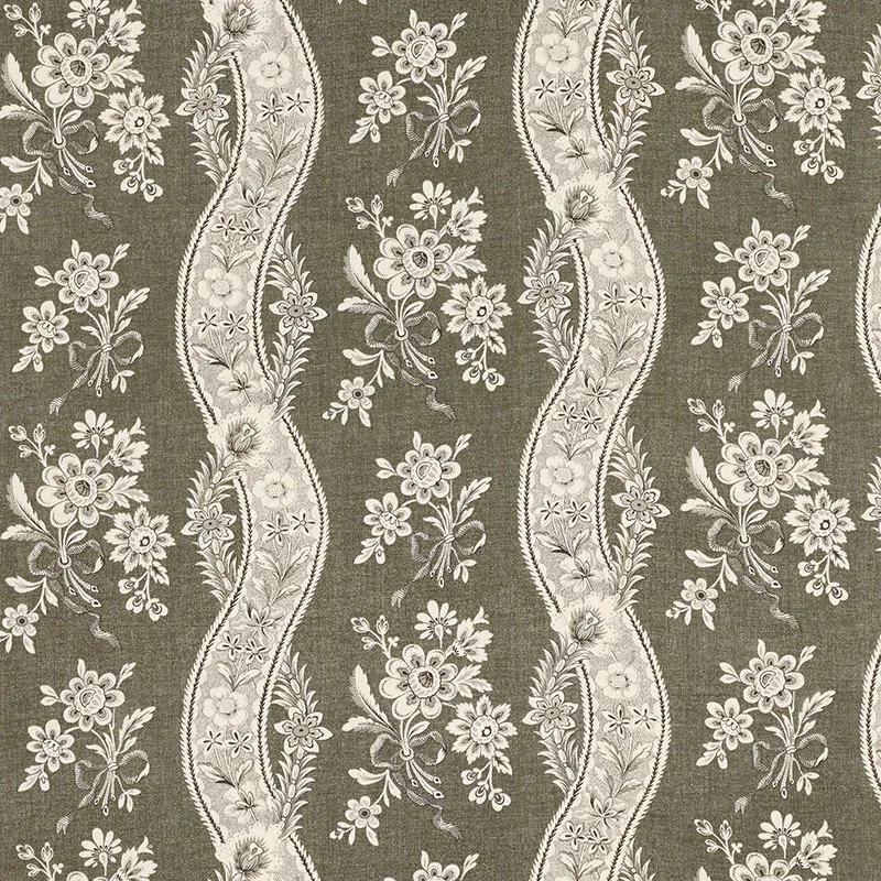 LE CASTELLET fabric BRUN color by Schumacher