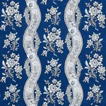 LE CASTELLET Fabric – INDIGO | Schumacher | Wallpaper Twins LE CASTELLET fabric INDIGO color by Schumacher