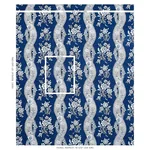 LE CASTELLET Fabric – INDIGO | Schumacher | Wallpaper Twins LE CASTELLET fabric INDIGO color by Schumacher