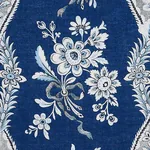 LE CASTELLET Fabric – INDIGO | Schumacher | Wallpaper Twins LE CASTELLET fabric INDIGO color by Schumacher